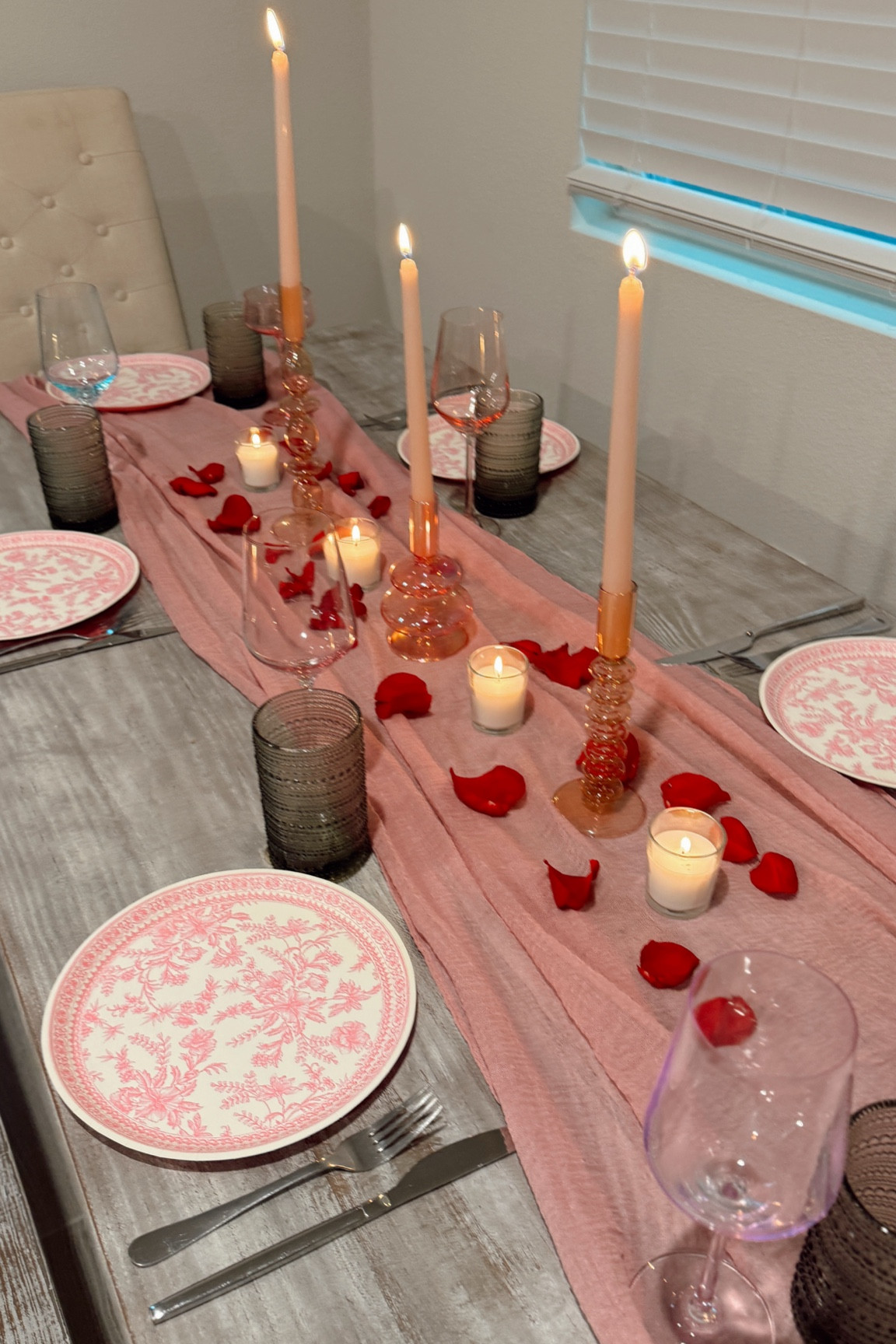 Dinner Party Table Set Up! I hosted a bachelorette premier party and was so happy with how the table turned out! 

Dinner parties | Home Decor | Table Display | Dining Table Center Piece 

#LTKHome #LTKFindsUnder50 #LTKStyleTip