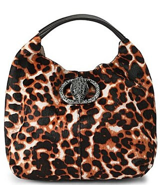 Kurt Geiger London Chelsea Small Slouch Animal Print Hobo Bag - Brown | Dillard's