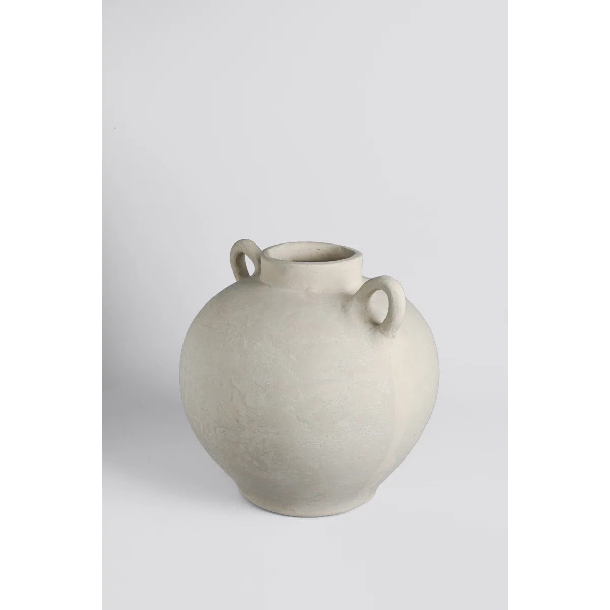 Otterra Terracotta Vase Natural Black H 9.8" & Dia 10.4" | Wayfair North America