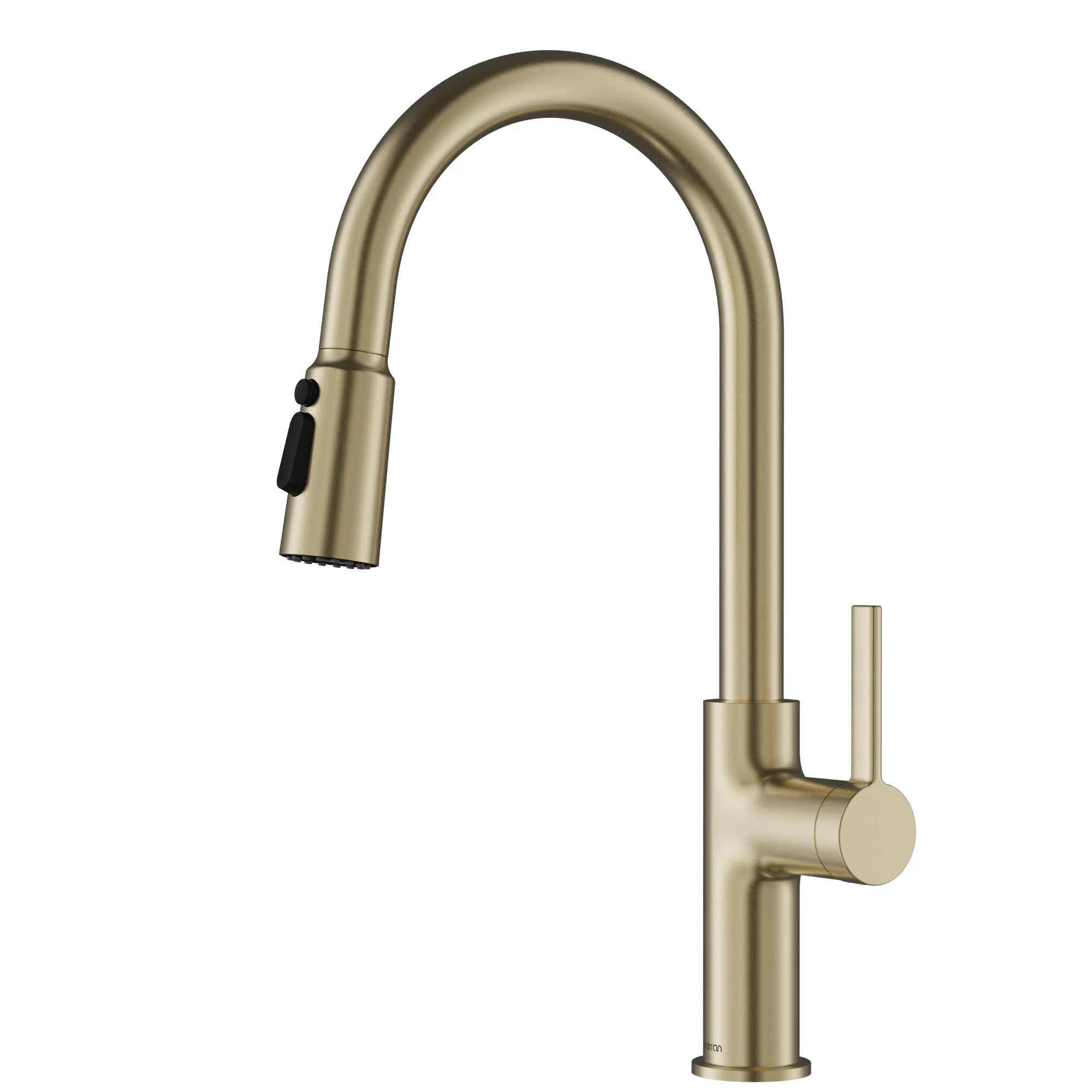 Karran Stalbridge Spot Free Champagne Bronze Single Handle Deck-mount Pull-down Kitchen Faucet with Sprayer one_size | KKF720SFCB | Lowe's