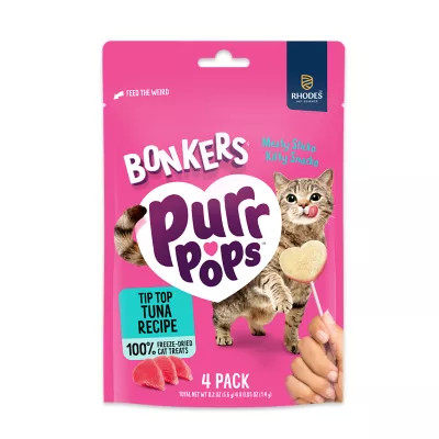 Bonkers Purrpops Cat Treat Freeze Dried Tip Top Tuna, 4 pk. | Tractor Supply