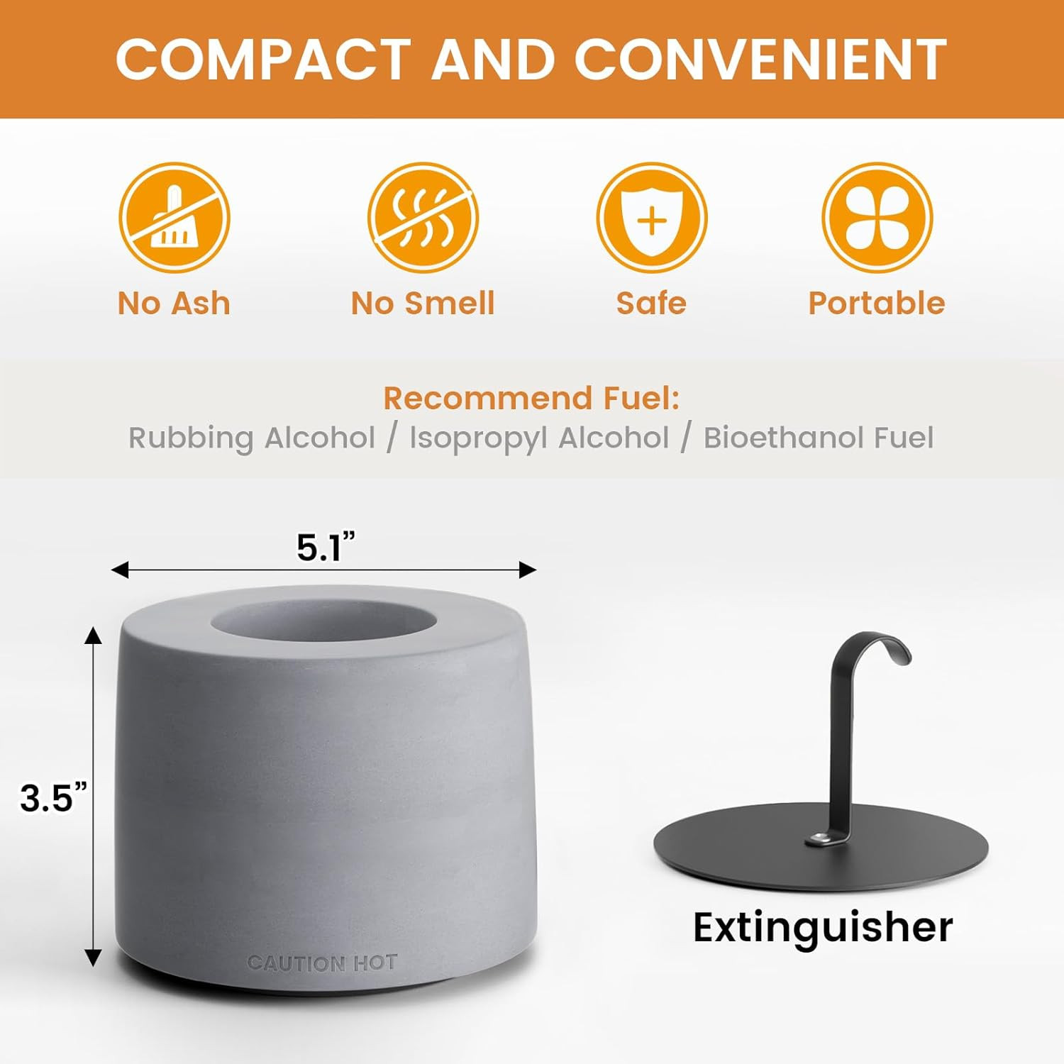 Tabletop Fire Pit Bowl Indoor Fire Pit Tabletop Fire Pit Concrete Smores Fire Pit Tabletop 5 Inch... | Amazon (US)