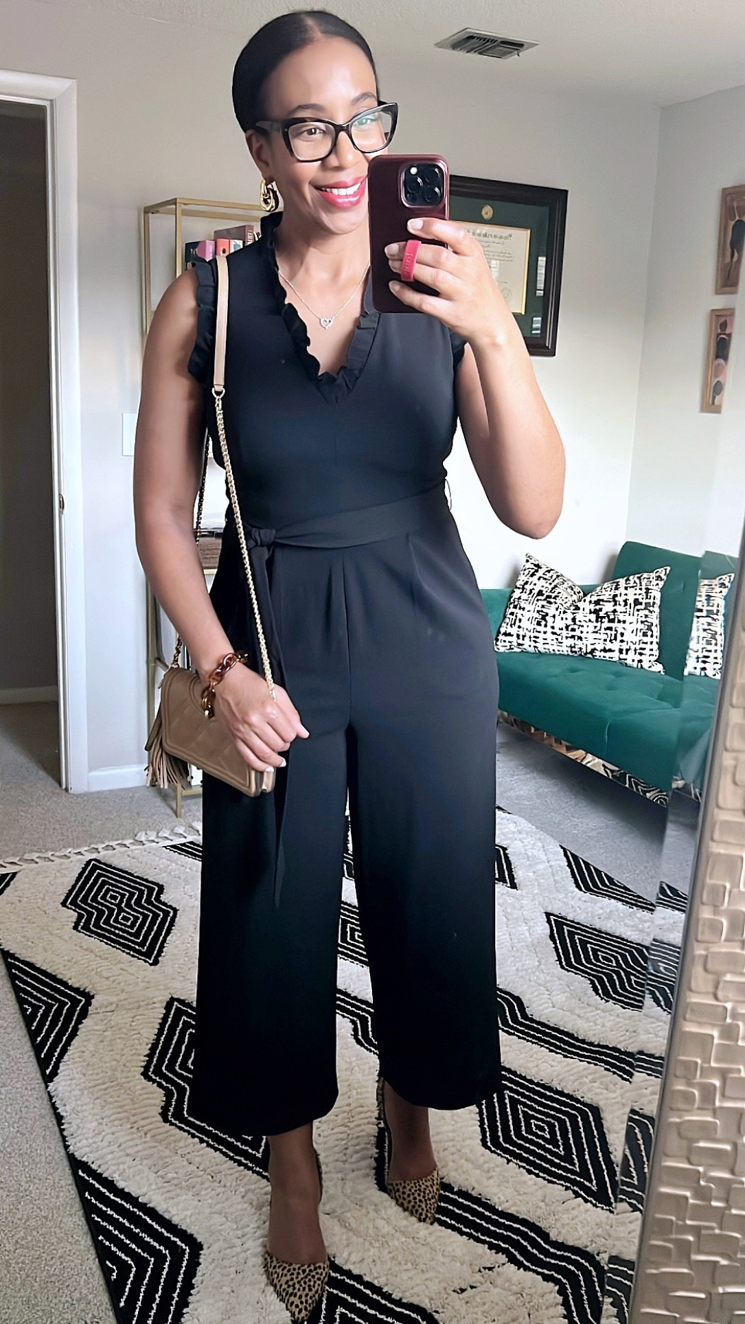 Outfits Lately - Office Workwear

•Calvin Klein V-Neck Jumpsuit with Ruffle Trim (old)
•Kendra Scott Ari Heart Pendant Necklace (old)
•J.Crew Chainlink Earrings
•Clare V. Resin Link Bracelet - Tortoise (old) 
•Tory Burch Wallet Crossbody (old)
•Sole Society Heels (old)

workwear, office outfit, business casual, affordable workwear, spring outfit, work outfit, spring workwear, summertime    

#LTKFindsUnder100 #LTKMidsize #LTKWorkwear #LTKStyleTip #LTKShoeCrush #LTKOver40 #LTKItBag #LTKSeasonal