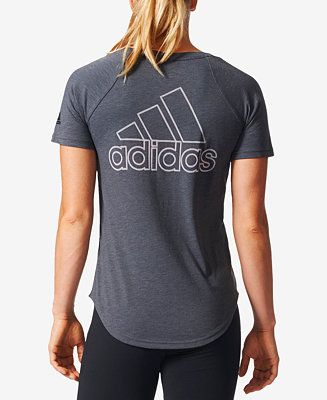 adidas V-Neck Logo T-Shirt | Macys (US)