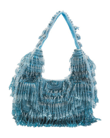 Beaded Fringe Shoulder Bag | TJ Maxx