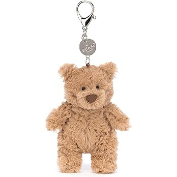 Jellycat Bartholomew Bear Bag Charm, 4.5 inches - Teddy Bear Plush Keychain - Great Gift Idea | Amazon (US)