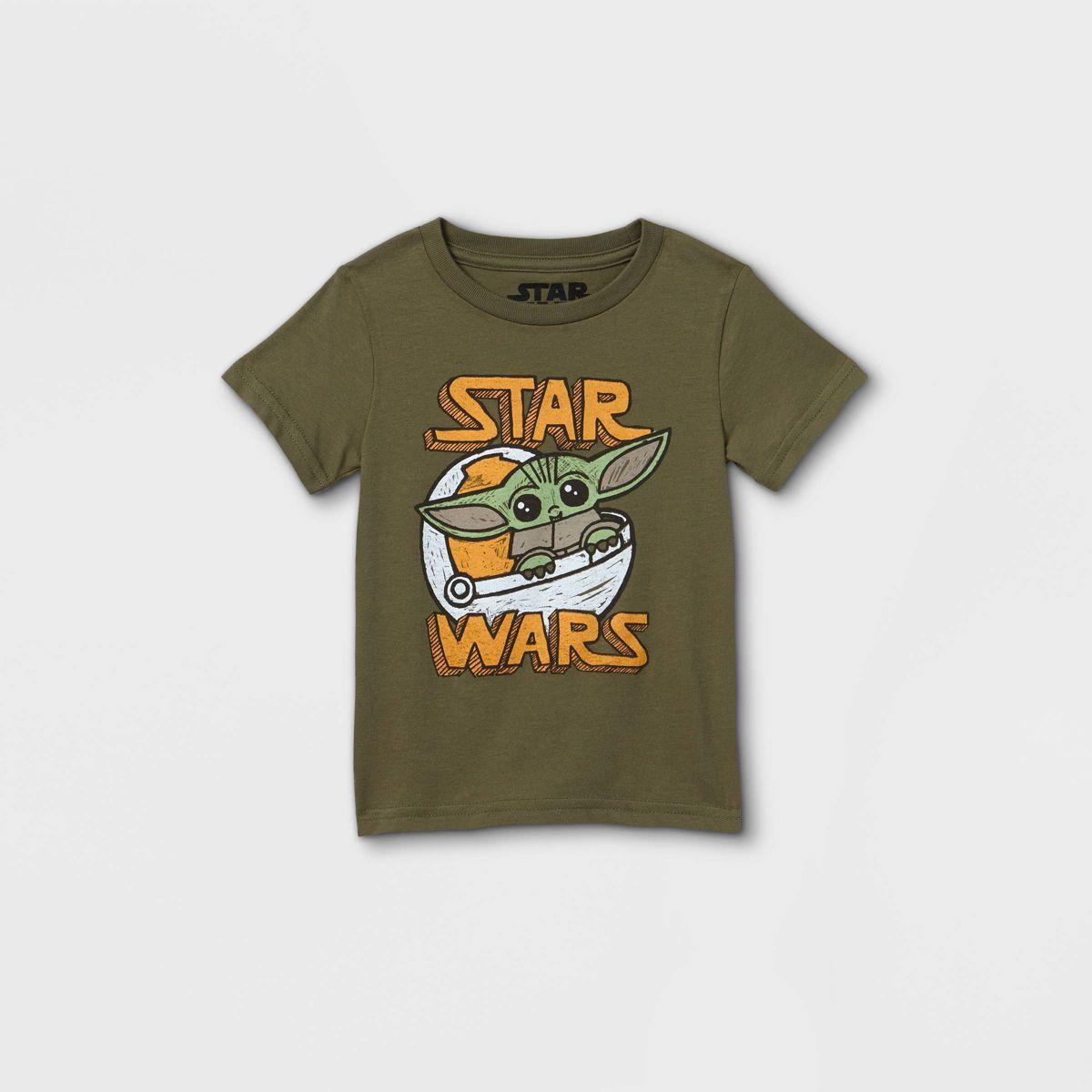 Toddler Boys' Star Wars Baby Yoda Short Sleeve Graphic T-Shirt - Olive Green | Target