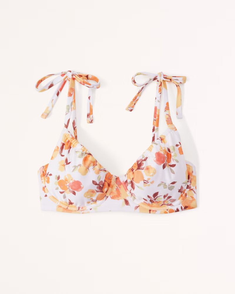 Curve Love Tie-Strap Underwire Bikini Top | Abercrombie & Fitch (US)