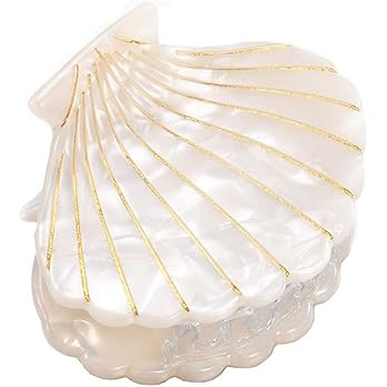 Shell Jaw Clip Hair Claw Clip Clamps Resin Hair Clips Marble Pattern Hairpins Hair Accessories fo... | Amazon (US)