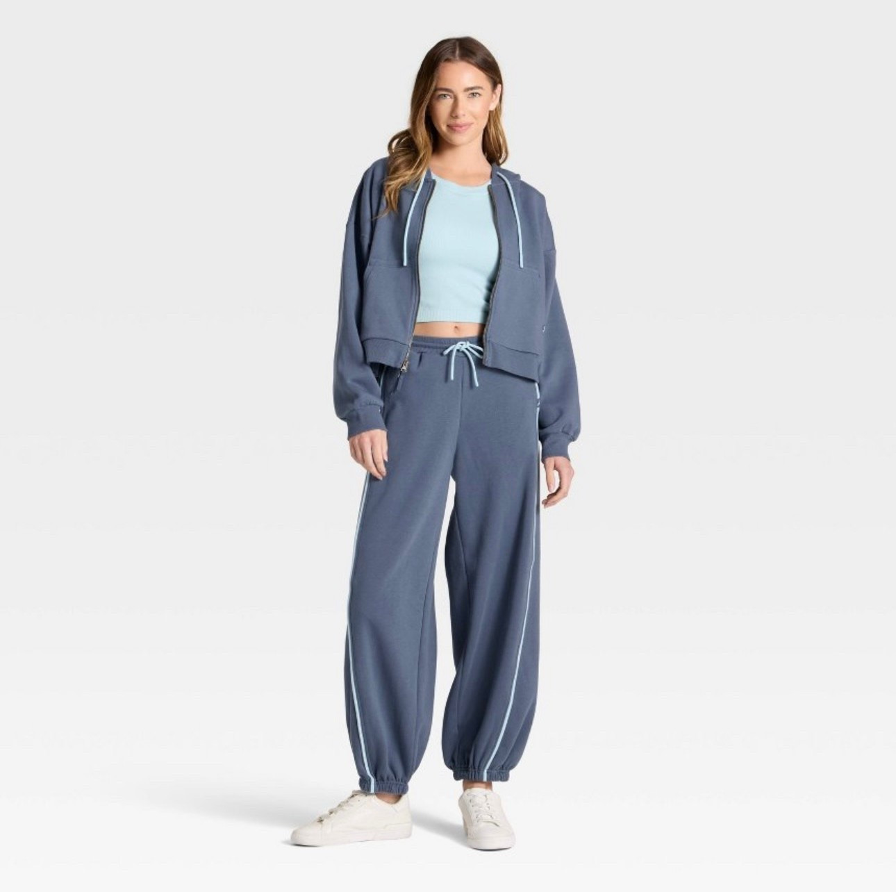 Been seeing this set everywhere (except my local target 🤪) but I finally ordered it online today! It was hard to decide between this blue and the burgundy/pink! 

Ordered a large in both the top and bottom…will report back!! 

#LTKSeasonal #LTKActive #LTKMidsize