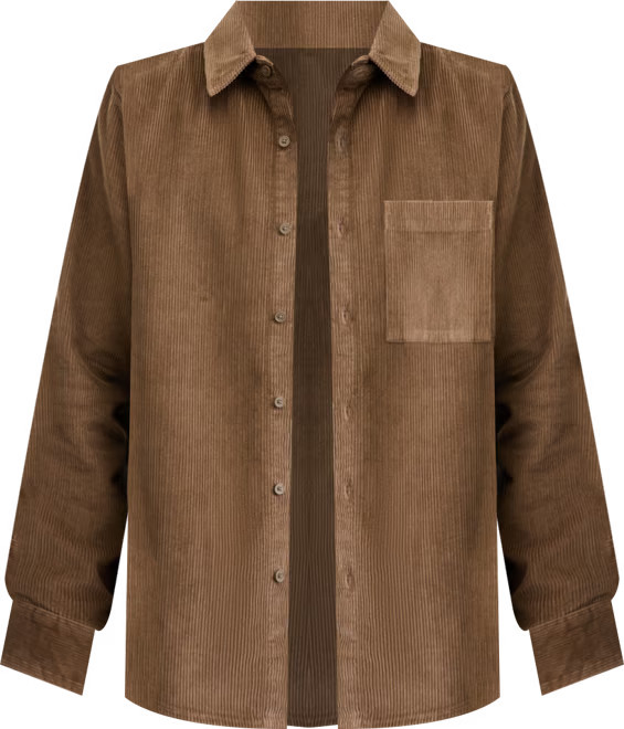 Men's Long Sleeve Button-Front Corduroy Shirt | Macy's