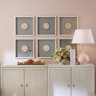 Valenti Framed Intaglio Figurative Wall Art in Soft Gray | Ballard Designs, Inc.