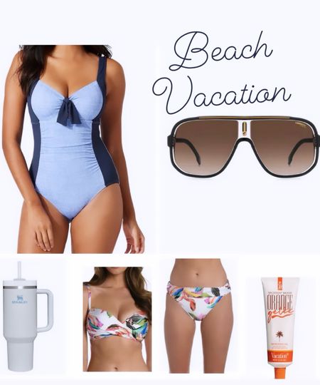 Women’s swimsuit, bikini, beach vacation, sunglasses, women’s swim 

#LTKSeasonal #LTKover40 #LTKswim