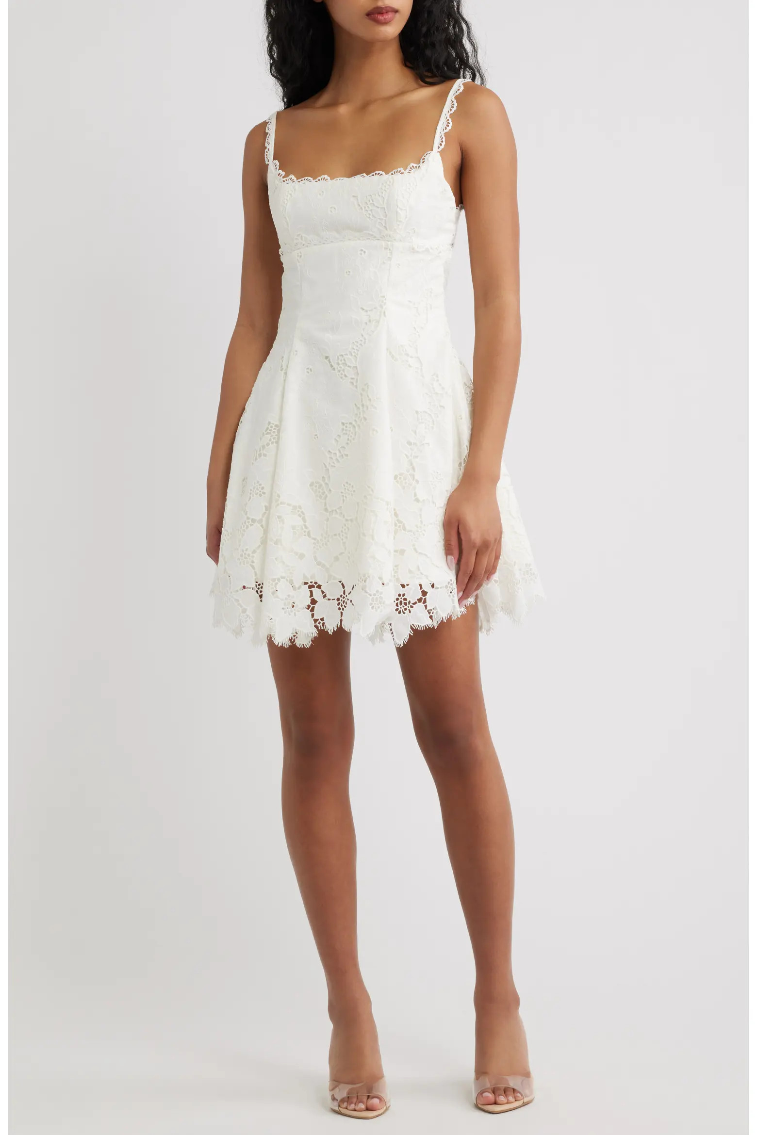 Isla Scalloped Lace Cocktail Minidress (Women) | Nordstrom | Nordstrom