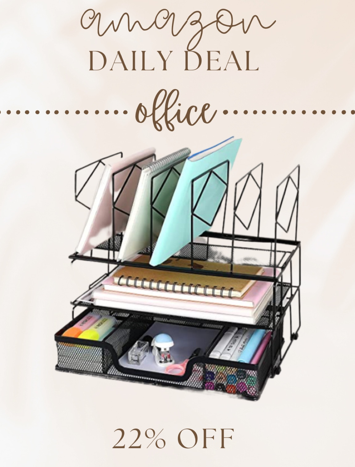 Office organizer 22% off! Y’all this is such a good deal for what you get! The black color is the one that is on the deal, they have other colors as well. Just be prepared that they won’t be on as good of a deal!

#amazon #black #office #organize #organization #workfromhome #wfh #work #filing #pens #LTKoffice #LTKwork

#LTKFind #LTKhome #LTKsalealert