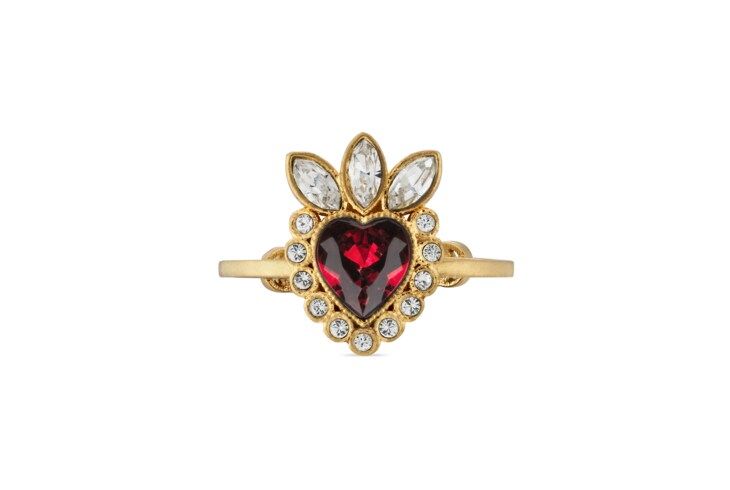 Crystal heart ring | Gucci (US)
