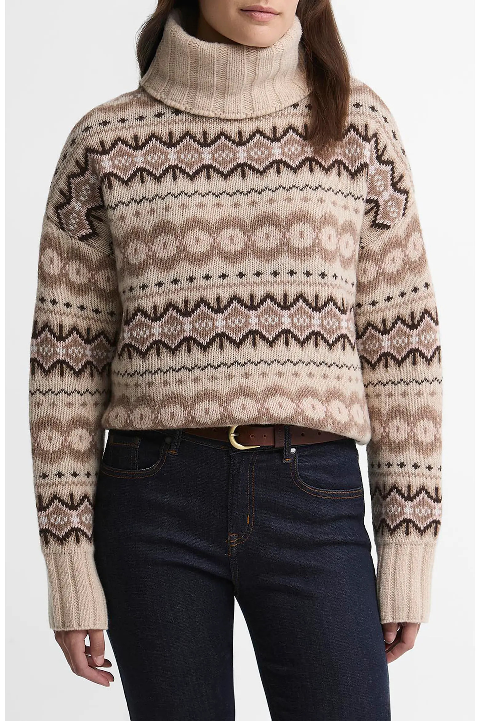 Barbour Helen Fair Isle Wool Blend Turtleneck Tunic Sweater (Women) | Nordstrom | Nordstrom