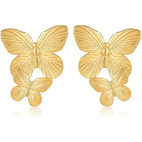 Butterfly Insect Earrings, Golden Butterfly Dangle Earrings for Women, Bohemian Butterfly Earring... | Amazon (US)