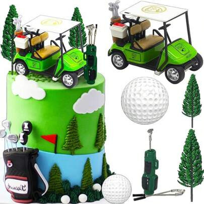 Laventy Luxury Golf Cake Decoration Heading For The Green Cake Topper Golf Themed Cake Decorations Golf Party Supplies Golf Party Favors Golf Birthday | SHEIN