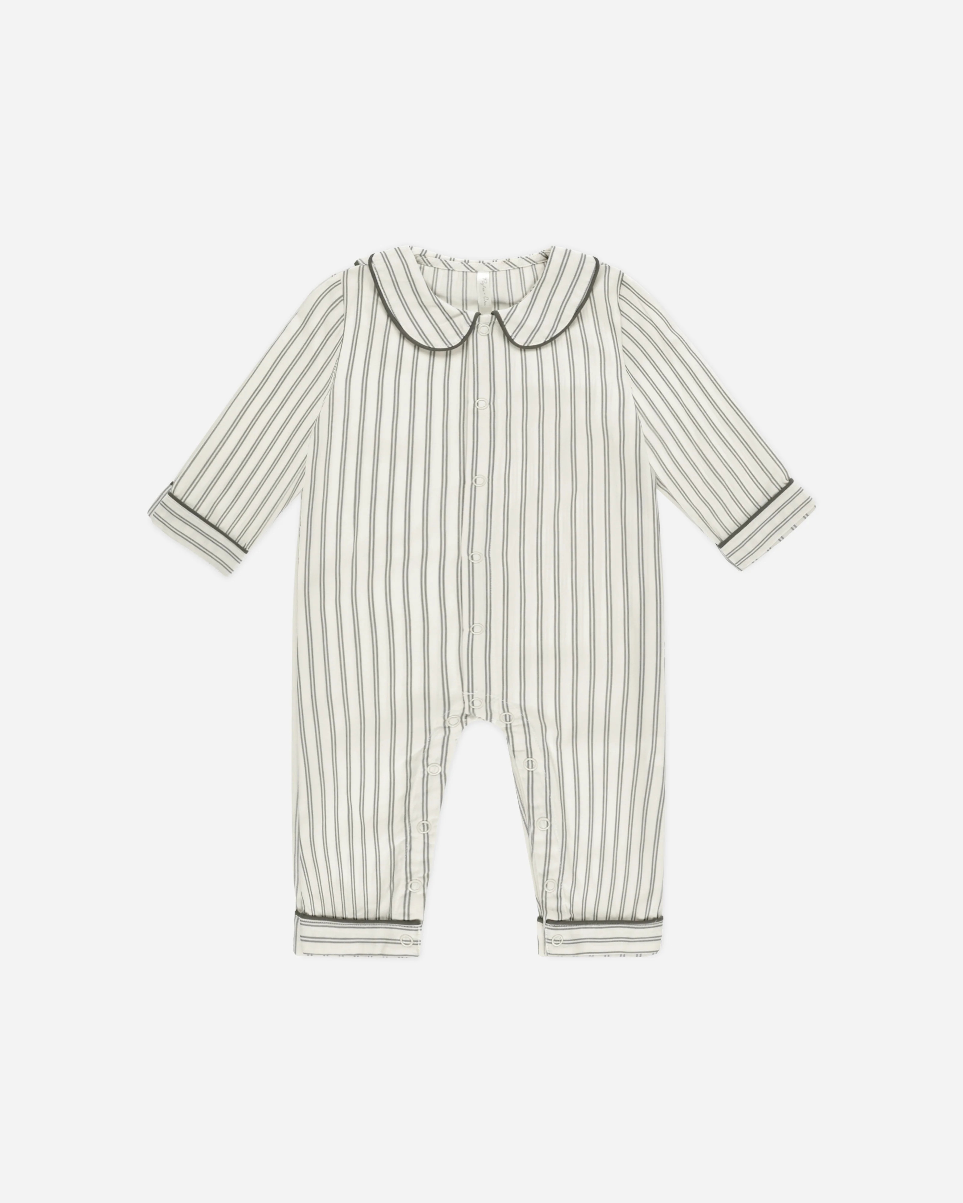 Baby Pajama Romper || Forest Pinstripe | Rylee + Cru
