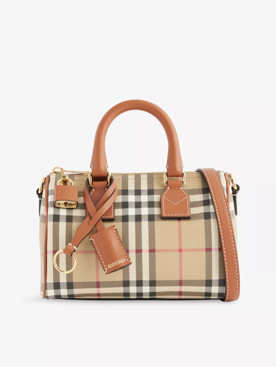 Mini Check Bowling Faux-Leather Cross-body Bag | Selfridges