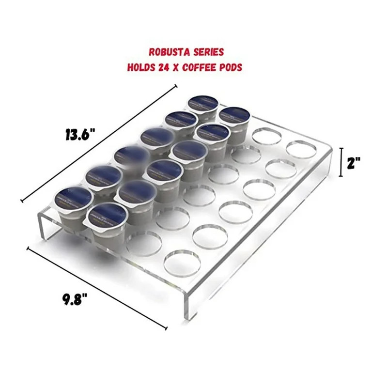 YaSaLy K-Cup Coffee Pod Holder 13.6 X9.8 X 2\" Acrylic Compatible High Quality - Walmart.com | Walmart (US)