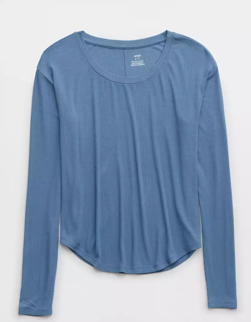 Aerie Real Soft® Long Sleeve T-Shirt | American Eagle Outfitters (US & CA)