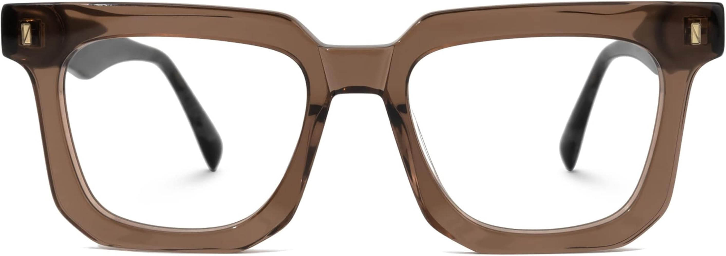 Zeelool Classic Oversized Square Eyeglasses Frame with Non-prescription Clear Lens for Women Men ... | Amazon (US)