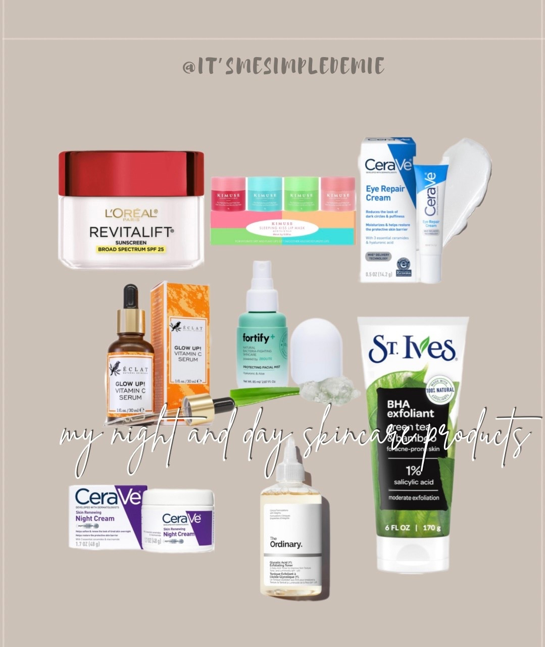 Walmart and Amazon Deals start tomorrow !!! And here are my skin care products for day and night. I pretty much use the same products for my skin day and night. Because As a sthm I don’t have a an extra budget. And I like to keep my skin care simple. These products works really good for me! And helps my skin.


I use St. Ives Blackhead Clearing Face Scrub to wash my face.
The Ordinary Toner I don’t use this everyday. 3 times a week either day or night. (Mychoice)
Day time moisturizer— I use L'Oréal Paris Revitalift Anti-Wrinkle and Firming Face Moisturizer with SPF 25, Pro-Retinol and Centella Asiatica, then my fave Vitamin C Face Serum - Skin Care for Dark Spots, I like to yse this day and night. I love this Serum. I highly recommend this product. For night time cream I use  CeraVe Skin Renewing Night Cream it’s pricey. But it’s worth it!! My lipmask I use day and night. Comes with 4 pack!! And my eyecream day and night Cerave. ☺️

#LTKBeauty #LTKSeasonal #LTKStyleTip