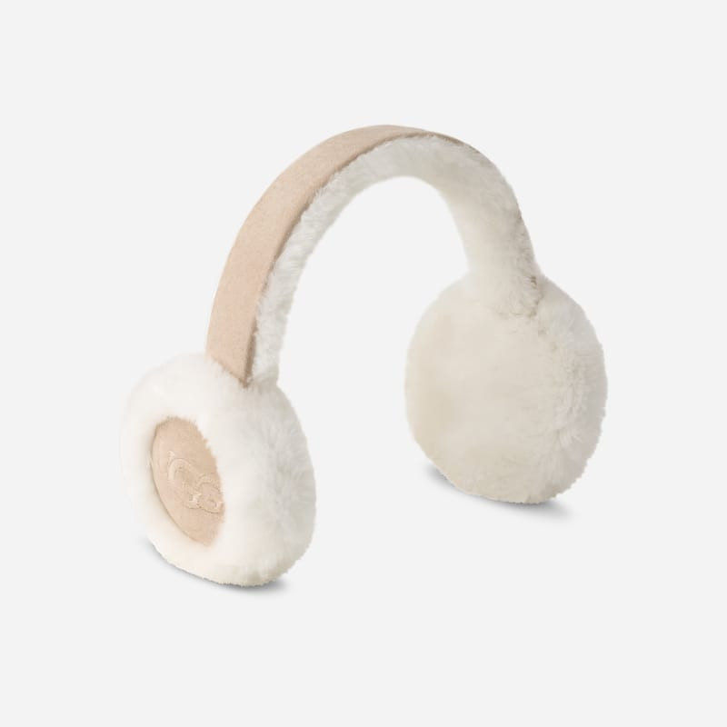 UGG® Women's Sheepskin Embroidery Earmuff in Sand | UGG (US)