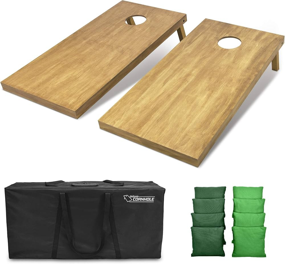 GoSports 4 ft x 2 ft Regulation Size Wooden Cornhole Boards Set - Includes Carrying Case - Full R... | Amazon (US)