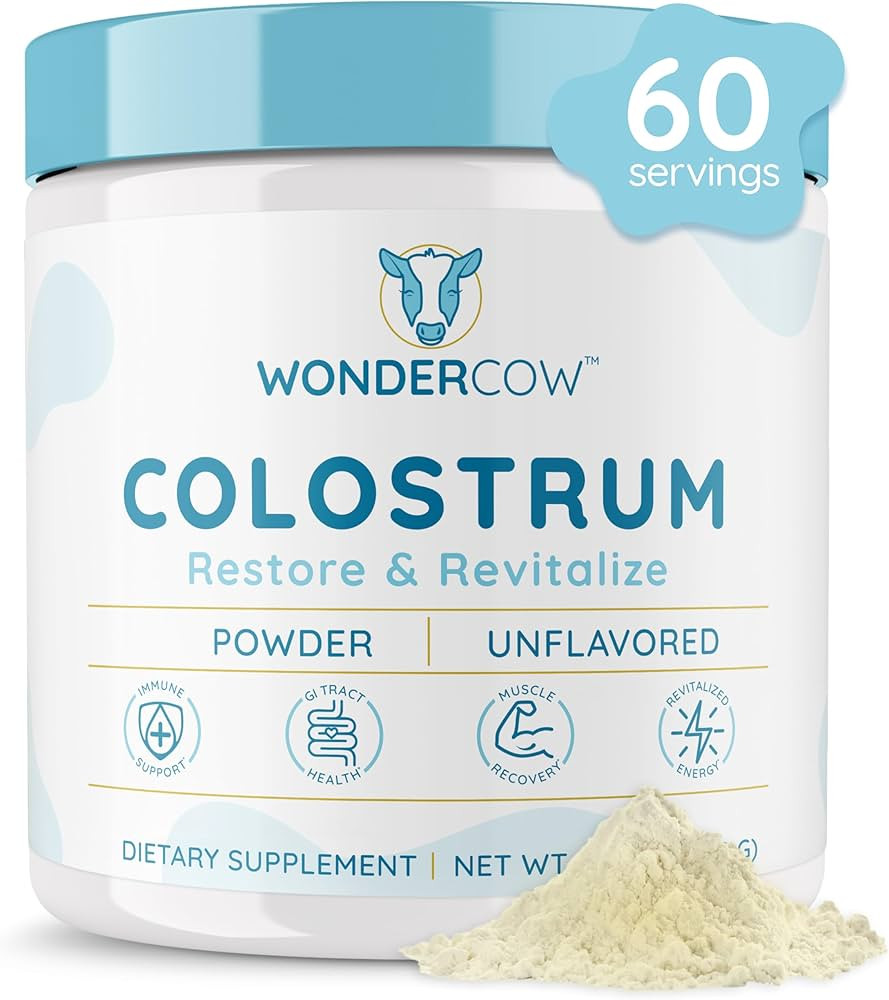 WONDERCOW Colostrum Supplement Powder for Gut Health, Immune Support, Muscle Recovery & Wellness ... | Amazon (US)