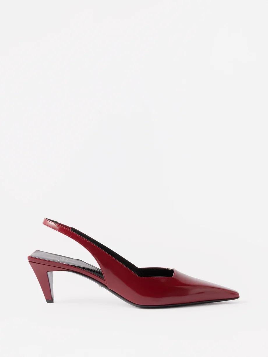 Mallory 55 patent-leather slingback pumps | Gucci | Matches (UK)