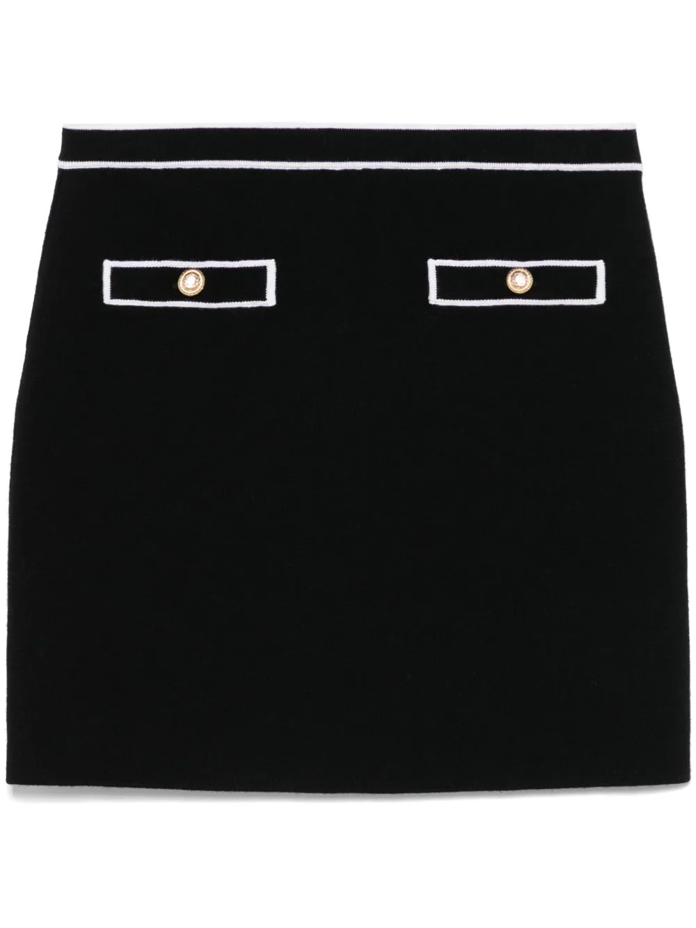 Alice + Olivia Knitted Mini Skirt | Black | FARFETCH | Farfetch Global