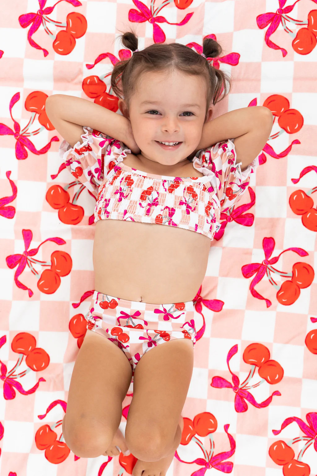 CHERRY SWEET CHECKERS DREAM TANKINI TWO PIECE SWIM SUIT | Dream Big Little Co.