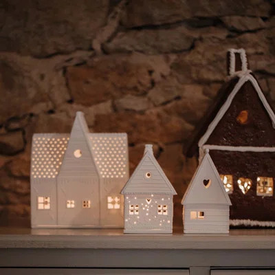 Porcelain Village Gingerbread House Set - 3 Pieces | Wayfair Professional