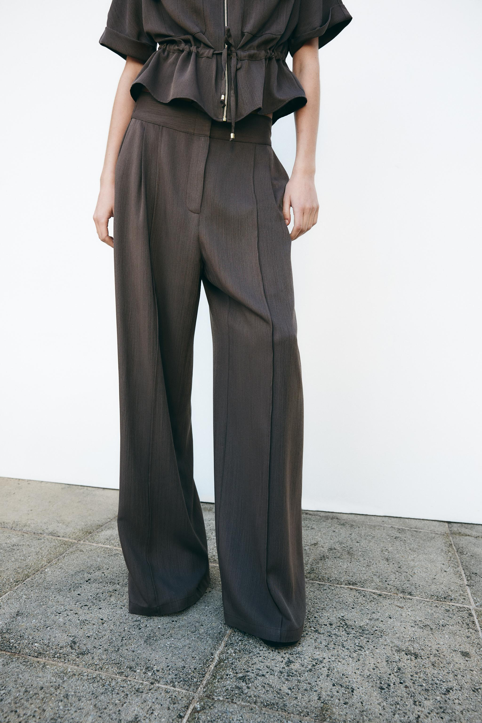 WIDE LEG PANTS WITH DARTS | Zara US