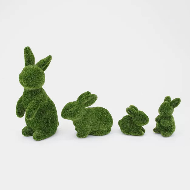4ct Flocked Bunny Large/Medium/Small - Bullseye's Playground™ | Target