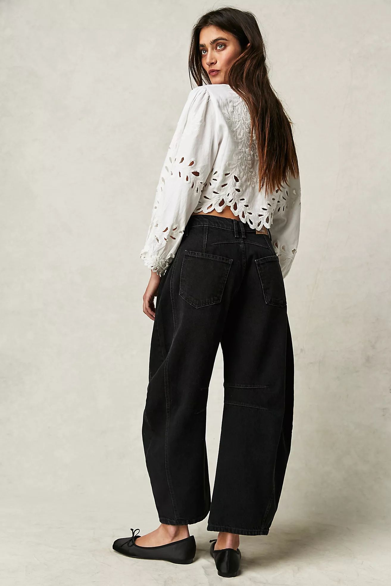 We The Free Lucky You Mid-Rise Barrel Jeans | Free People (UK)