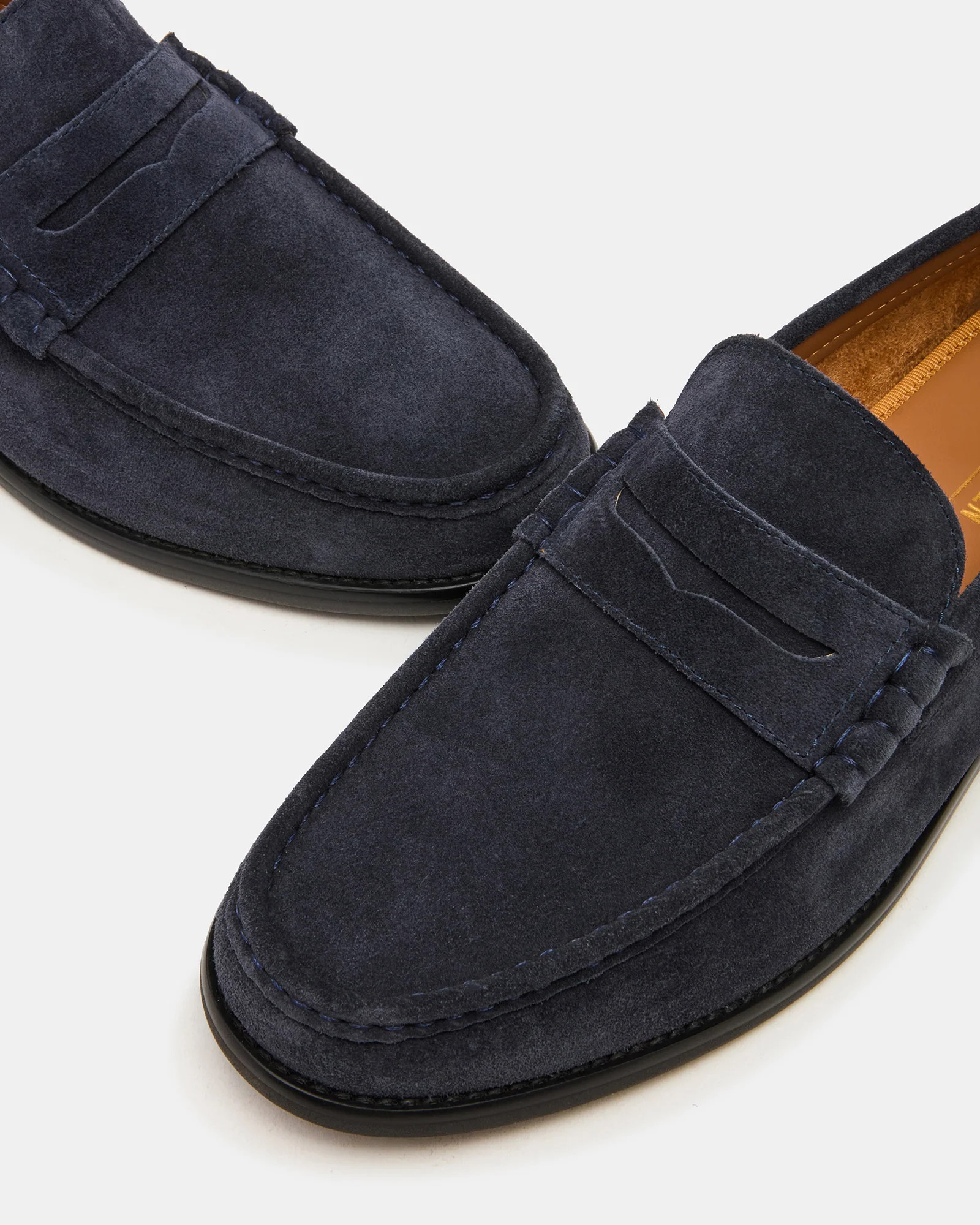 HUCKLE Navy Suede Slip-On Men's Loafer | Steve Madden (US)