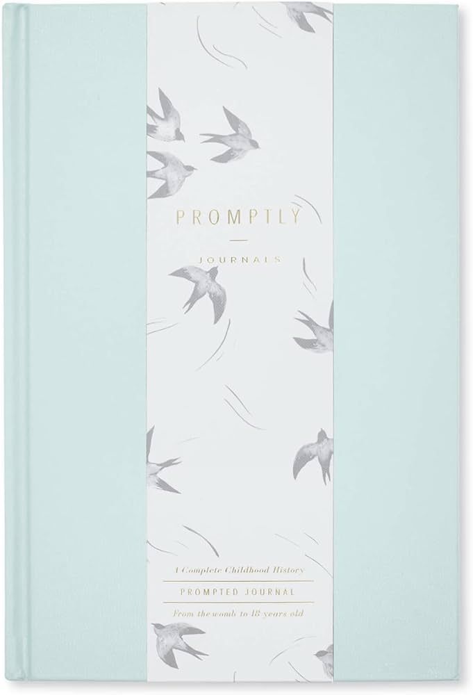 Promptly Journals, A Complete Childhood History: From Pregnancy to 18 Years Old (Powdered Blue, L... | Amazon (US)