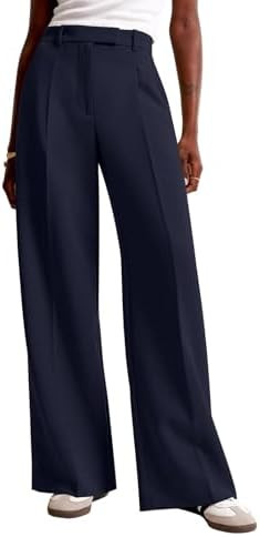 NIMIN Women Wide Leg Pants High Waisted Business Casual Work Trousers Dressy Pants with Pockets | Amazon (US)