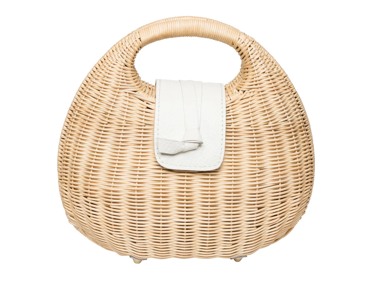 Isi Clutch in Natural/White | Over The Moon