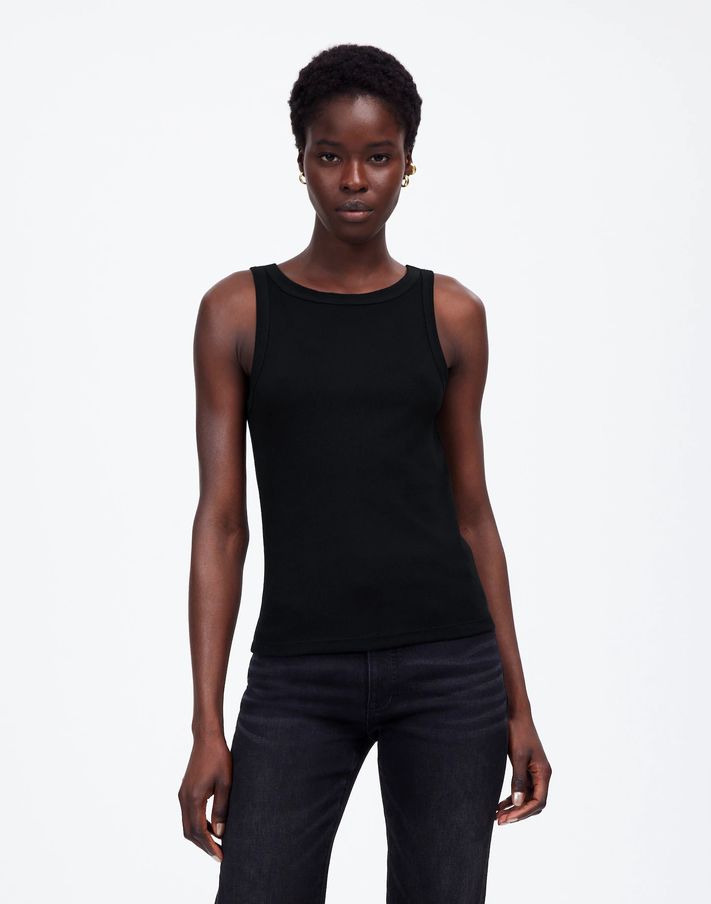 (Re)generative Cotton Essential High-Neck Tank | Madewell