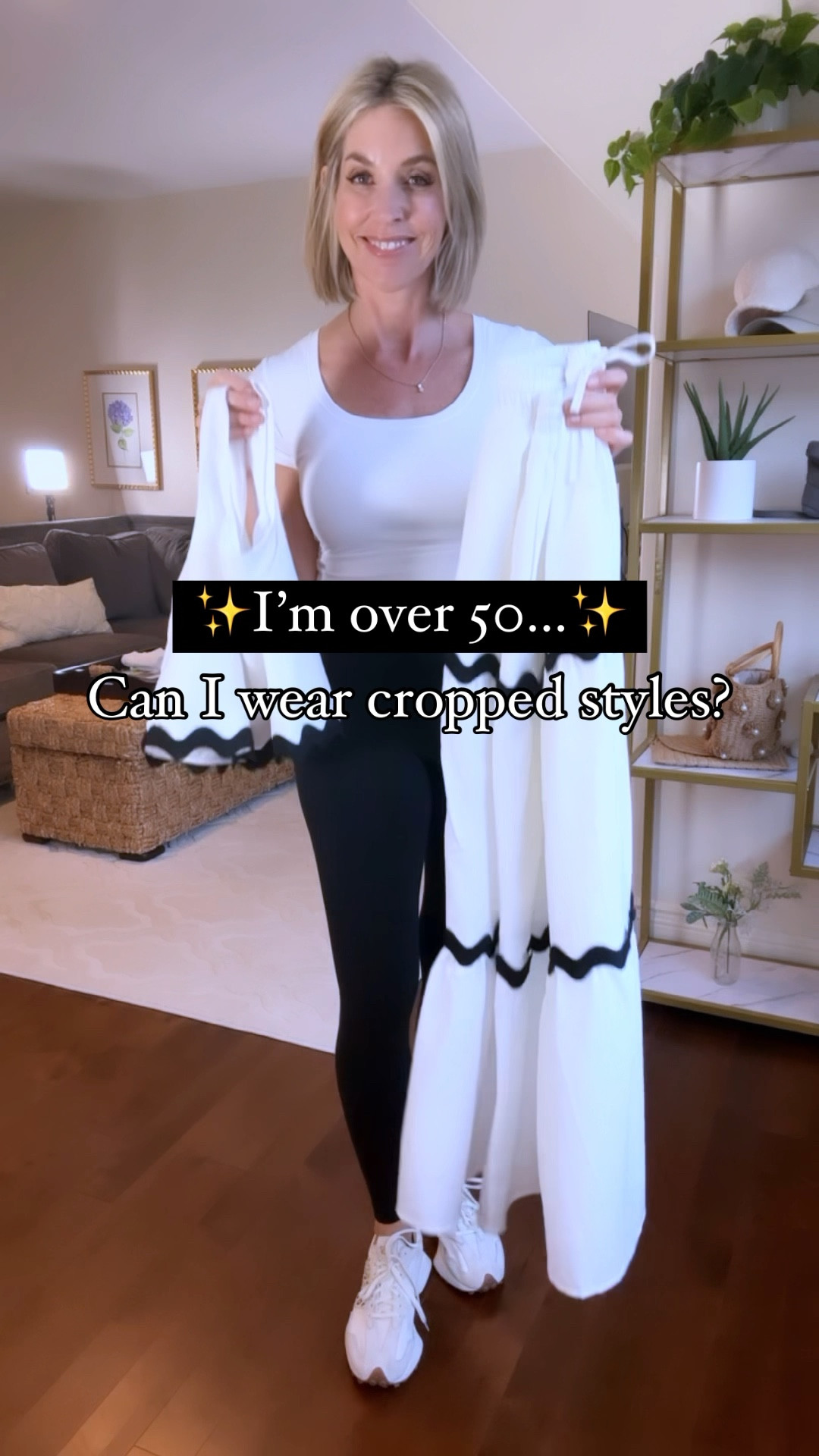 Amazon two piece skirt and top set with ric rac trim. Comes in 11 colors and fits true to size. The top is a bit longer than it looks in Amazon photo. I have a shorter torso but it met the skirt with little midriff shown.

#LTKSeasonal #LTKover40 #LTKVideo