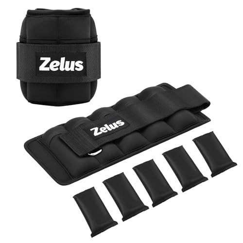 ZELUS 1 Pair Adjustable Ankle Weights, 1-5 lb Modularized Leg Weight Straps for Women Men, Weighted Ankle Weight Set with Removable Sandbags, 0.5-2.5 lb per Ankle Strap for Gym Yoga Jogging Walking | Amazon (US)