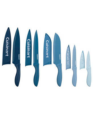Cuisinart Stainless Steel 10 Piece Ceramic Coated Ombre Knife Set - Macy's | Macy's