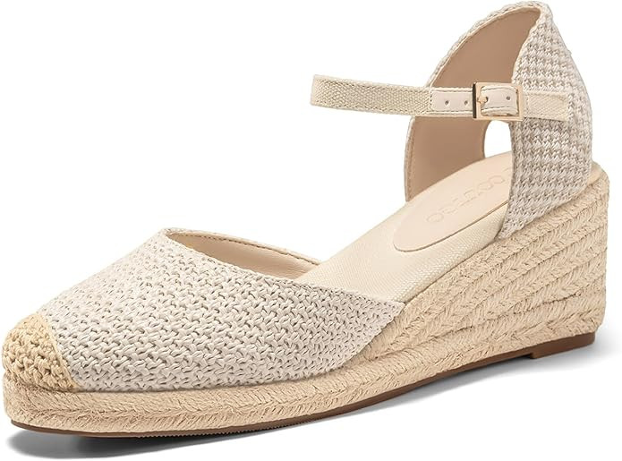 Coutgo Women's Platform Wedge Espadrilles Sandals | Amazon (US)