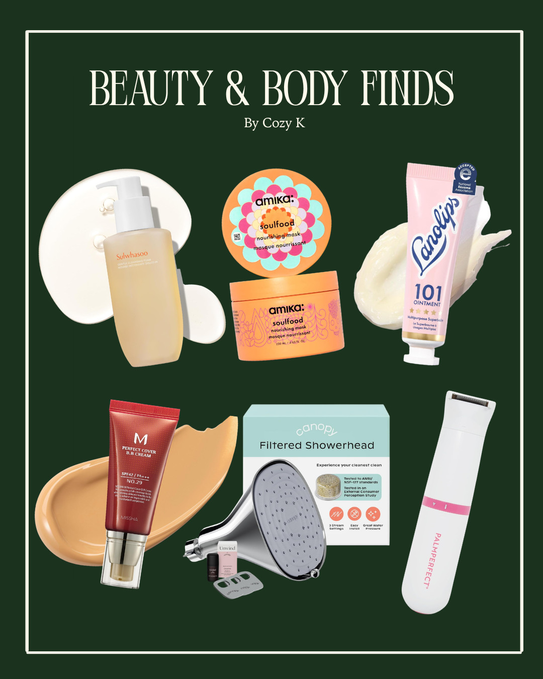 some of my beauty & body picks for 2026 💅🕯️🤎 #facemask #moisturizer #foundation #trimmer #filteredshowerhead #showerhead #beauty #makeup #lotion 

 #LTKselfcare #LTKSeasonal #LTKBeauty