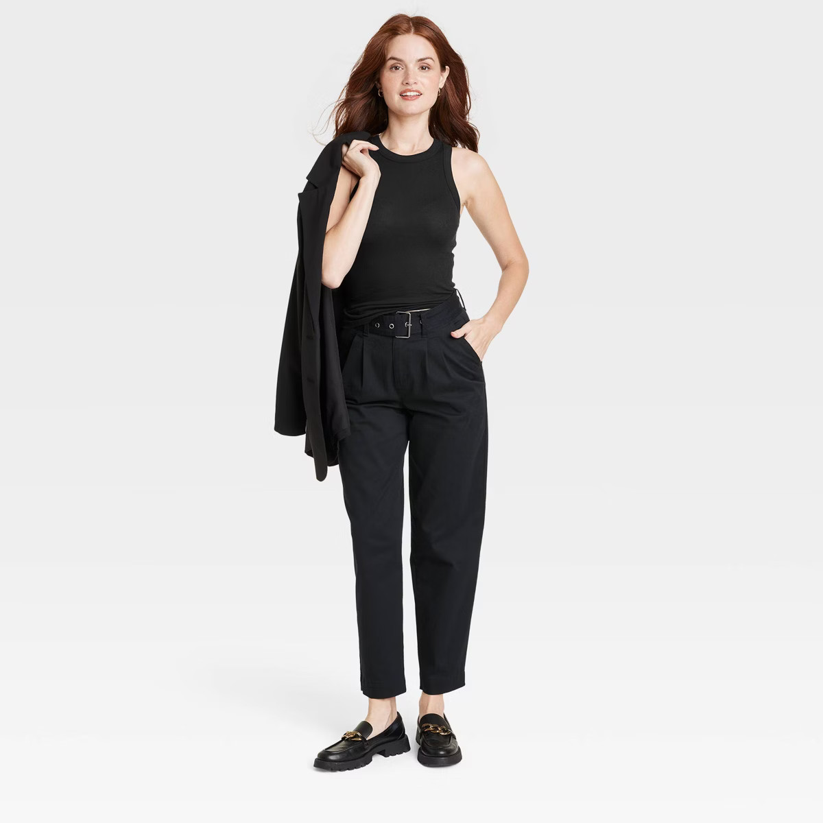 Women's Slim Fit Ribbed High Neck Tank Top - A New Day™ | Target